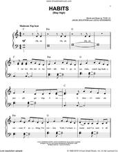 Cover icon of Habits (Stay High) sheet music for piano solo by Tove Lo, Jakob Jerlstrom and Ludvig Soderberg, easy skill level