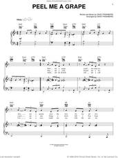 Cover icon of Peel Me A Grape sheet music for voice, piano or guitar by Dave Frishberg and Diana Krall, intermediate skill level