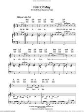 Cover icon of First Of May sheet music for voice, piano or guitar by James Taylor, intermediate skill level