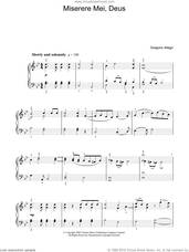 Cover icon of Miserere sheet music for voice, piano or guitar by Gregorio Allegri and Martin Neary, classical score, intermediate skill level