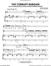 Cover icon of The Corrupt Bargain sheet music for voice and piano by Michael Friedman, intermediate skill level
