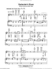 Cover icon of Bartender's Blues sheet music for voice, piano or guitar by James Taylor, intermediate skill level