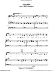 Cover icon of Migration sheet music for voice, piano or guitar by James Taylor, intermediate skill level