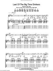 Cover icon of Last Of The Big Time Drinkers sheet music for guitar (tablature) by Stereophonics, Kelly Jones, Richard Jones and Stuart Cable, intermediate skill level