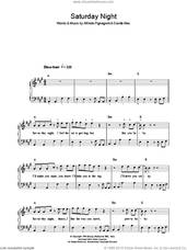 Cover icon of Saturday Night sheet music for piano solo by Whigfield, Alfredo Pignagnoli and Davide Riva, easy skill level