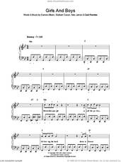Cover icon of Girls And Boys sheet music for piano solo by Blur, Alex James, Damon Albarn, David Rowntree and Graham Coxon, easy skill level
