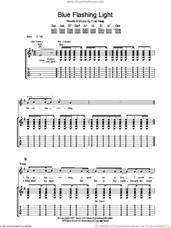 Cover icon of Blue Flashing Light sheet music for guitar (tablature) by Merle Travis and Fran Healy, intermediate skill level