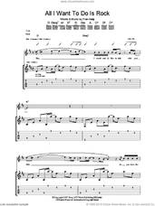 Cover icon of All I Want To Do Is Rock sheet music for guitar (tablature) by Merle Travis and Fran Healy, intermediate skill level