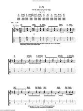 Cover icon of Luv sheet music for guitar (tablature) by Merle Travis, Adam Seymour and Fran Healy, intermediate skill level