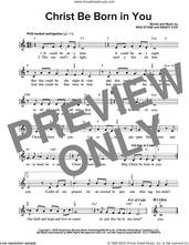 Cover icon of Christ Be Born In You sheet music for voice and other instruments (fake book) by Regi Stone, Miscellaneous and Randy Cox, intermediate skill level
