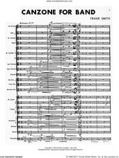 Cover icon of Canzone For Band (COMPLETE) sheet music for concert band by Frank Smith, intermediate skill level