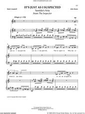 Cover icon of It's Just As I Suspected sheet music for voice and piano by Mark Campbell and John Musto, classical score, intermediate skill level