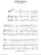 Cover icon of Quittez Pasteurs sheet music for voice, piano or guitar  and Chant De Noel, intermediate skill level