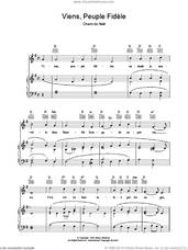 Cover icon of Viens, Peuple Fidele sheet music for voice, piano or guitar  and Chant De Noel, intermediate skill level
