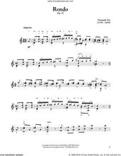 Cover icon of Rondo, Op. 22 sheet music for guitar solo by Fernando Sor, classical score, intermediate skill level