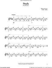 Cover icon of Study, Op. 60, No. 3 sheet music for guitar solo by Matteo Carcassi, classical score, intermediate skill level