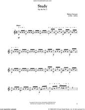 Cover icon of Study, Op. 60, No. 7 sheet music for guitar solo by Matteo Carcassi, classical score, intermediate skill level