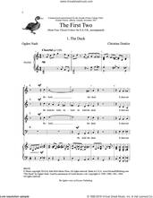 Cover icon of Four Choral Critters - The First Two sheet music for choir (SATB: soprano, alto, tenor, bass) by Ogden Nash and Christine Donkin, intermediate skill level