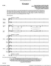 Cover icon of Greater (arr. David Angerman) (COMPLETE) sheet music for orchestra/band by David Angerman, Barry Graul, Bart Millard, Ben Glover, David Garcia, MercyMe, Mike Scheuchzer, Nathan Cochran and Robby Shaffer, intermediate skill level