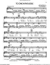 Cover icon of To One In Paradise sheet music for voice, piano or guitar by Alan Parsons Project, Alan Parsons and Eric Woolfson, intermediate skill level