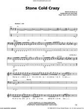Cover icon of Stone Cold Crazy sheet music for bass (tablature) (bass guitar) by Metallica, Queen, Brian May, Freddie Mercury, John Deacon and Roger Taylor, intermediate skill level