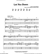 Cover icon of Let You Down sheet music for guitar (tablature) by Dave Matthews Band and Stefan Lessard, intermediate skill level