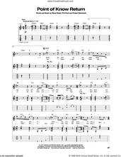 Cover icon of Point Of Know Return sheet music for guitar (tablature) by Kansas, Phil Ehart, Robert Steinhardt and Steve Walsh, intermediate skill level