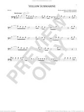 Cover icon of Yellow Submarine sheet music for cello solo by The Beatles, John Lennon and Paul McCartney, intermediate skill level