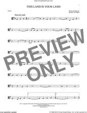 Cover icon of This Land Is Your Land sheet music for viola solo by Woody Guthrie, intermediate skill level