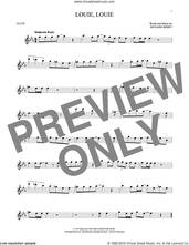 Cover icon of Louie, Louie sheet music for flute solo by The Kingsmen and Richard Berry, intermediate skill level