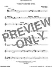 Cover icon of Those Were The Days sheet music for clarinet solo by Mary Hopkins and Gene Raskin, intermediate skill level