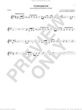 Cover icon of Tomorrow sheet music for violin solo by Charles Strouse and Martin Charnin, intermediate skill level