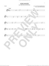 Cover icon of Edelweiss sheet music for violin solo by Richard Rodgers, Oscar II Hammerstein and Rodgers & Hammerstein, intermediate skill level