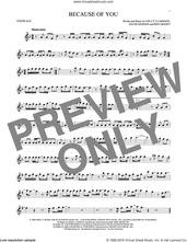 Cover icon of Because Of You sheet music for tenor saxophone solo by Kelly Clarkson, Ben Moody and David Hodges, intermediate skill level