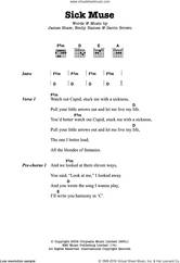 Cover icon of Sick Muse sheet music for guitar (chords) by Metric, Emily Haines, Gavin Brown and James Shaw, intermediate skill level