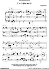 Cover icon of Piano Rag Music sheet music for piano solo by Igor Stravinsky, classical score, intermediate skill level