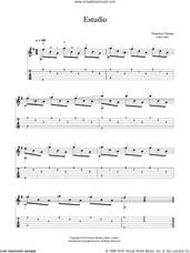Cover icon of Estudio sheet music for guitar solo (chords) by Francisco Tarrega, classical score, easy guitar (chords)