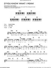 Cover icon of D'You Know What I Mean? sheet music for piano solo (chords, lyrics, melody) by Oasis and Noel Gallagher, intermediate piano (chords, lyrics, melody)