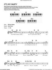 Cover icon of It's My Party sheet music for piano solo (chords, lyrics, melody) by Jessie J, Claude Kelly, Colin Norman, Jessica Cornish and John Lardieri, intermediate piano (chords, lyrics, melody)