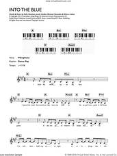 Cover icon of Into The Blue sheet music for piano solo (chords, lyrics, melody) by Kylie Minogue, Jacob Hindlin, Kelly Sheehan, Marco Lisboa and Michael Gonzalez, intermediate piano (chords, lyrics, melody)