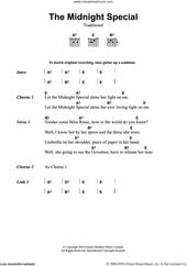 Cover icon of The Midnight Special sheet music for guitar (chords) by Brownie McGhee and Miscellaneous, intermediate skill level