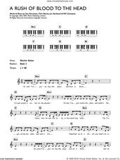 Cover icon of A Rush Of Blood To The Head sheet music for piano solo (chords, lyrics, melody) by Coldplay, Chris Martin, Guy Berryman, Jon Buckland and Will Champion, intermediate piano (chords, lyrics, melody)