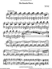 Cover icon of Danube Waves sheet music for piano solo by Iosif Ivanovici, classical score, intermediate skill level