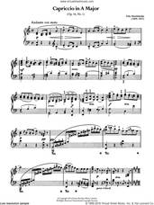 Cover icon of Capriccio In A Major sheet music for piano solo by Felix Mendelssohn-Bartholdy, classical score, intermediate skill level