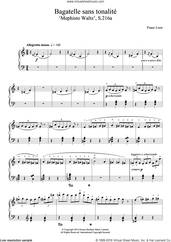 Cover icon of Bagatelle Sans Tonalite (Fourth Mephisto Waltz) sheet music for piano solo by Franz Liszt, classical score, intermediate skill level