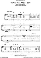 Cover icon of Do You Hear What I Hear? sheet music for piano solo by Mary J. Blige, Susan Boyle, Gloria Shayne Baker, NoAAl Regney and Noel Regney, easy skill level