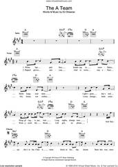 Cover icon of The A Team sheet music for voice and other instruments (fake book) by Ed Sheeran, intermediate skill level