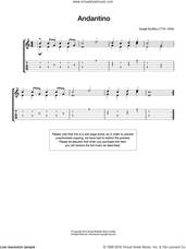 Cover icon of Andantino sheet music for guitar solo (chords) by Joseph Kuffner, classical score, easy guitar (chords)