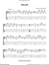Cover icon of Menuett sheet music for guitar solo (chords) by Giuseppe Antonio Brescianello, classical score, easy guitar (chords)