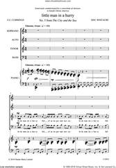 Cover icon of Little Man In A Hurry (From 'The City And The Sea') sheet music for choir (SATB: soprano, alto, tenor, bass) by Eric Whitacre and E.E. Cummings, classical score, intermediate skill level